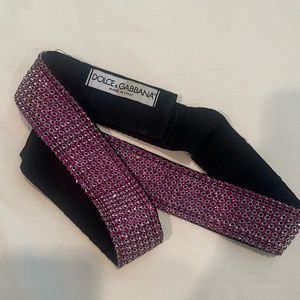 Dolce & Gabbana vintage pink Swarovski Crystal Belt